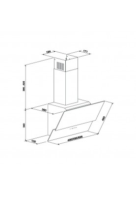 Витяжка похила Eleyus Element 700 60 WH