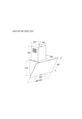 Похильна витяжка Pyramida ASH 60 PB (420) GIV