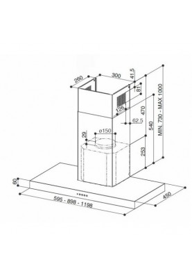 Витяжка Т-подібна Faber STILO SMART X A90 (325.0615.635)