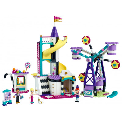 Блоковий конструктор LEGO Friends Чарівне колесо огляду та гірка (41689)