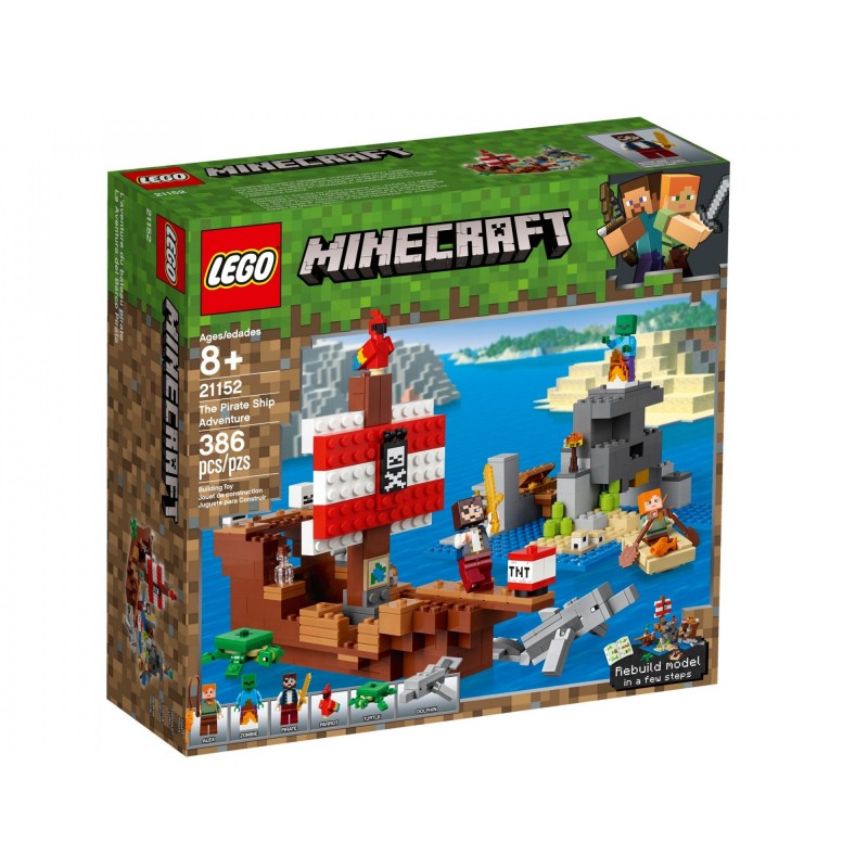 Блоковий конструктор LEGO Minecraft Пригоди на піратському кораблі (21152)