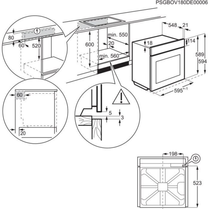 Духовка електрична Electrolux EOD5C71X