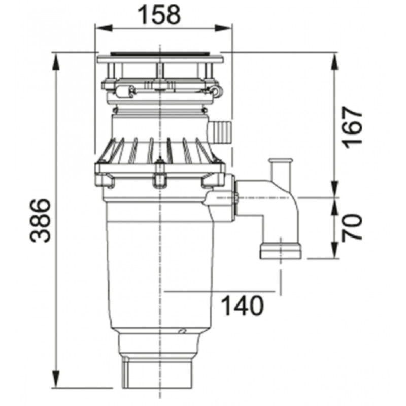 Подрібнювач харчових відходів Franke Turbo Elite TE-75S (134.0607.344)