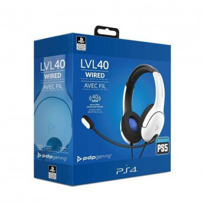 Комп'ютерна гарнітура PDP Gaming LVL40 Wired Stereo Gaming Headset White