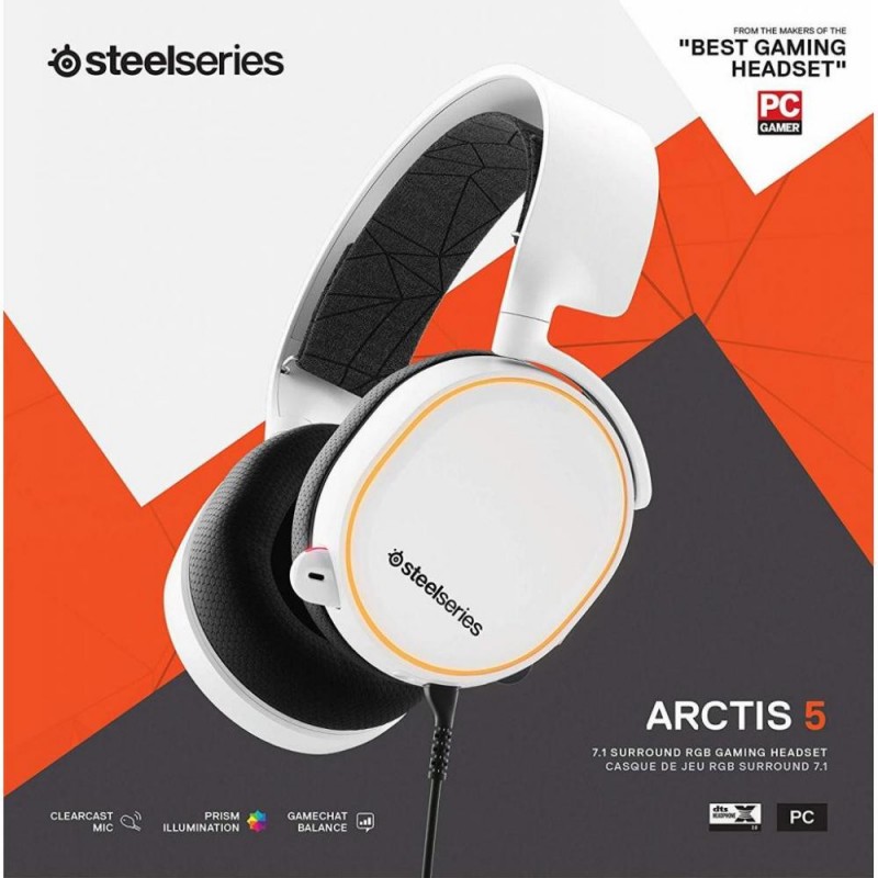 Комп'ютерна гарнітура SteelSeries Arctis 5 2019 Edition White (61507)