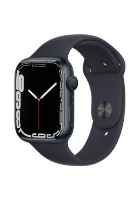 Смарт-годинник Apple Watch Series 7 GPS 45mm Midnight Aluminum Case With Midnight Sport Band (MKN53)