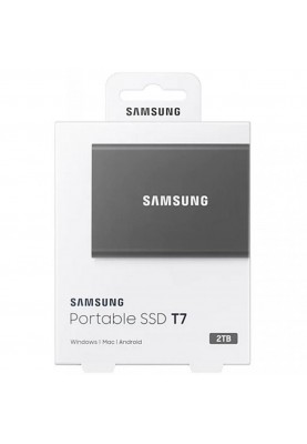 SSD накопичувач Samsung T7 2 TB Titan Gray (MU-PC2T0T)
