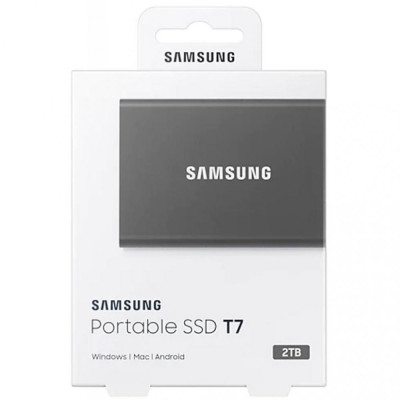 SSD накопичувач Samsung T7 2 TB Titan Gray (MU-PC2T0T) SSD накопичувач Samsung T7 2 TB Titan Gray (MU-PC2T0T)