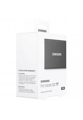 SSD накопичувач Samsung T7 2 TB Titan Gray (MU-PC2T0T)