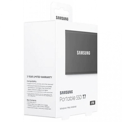 SSD накопичувач Samsung T7 2 TB Titan Gray (MU-PC2T0T) SSD накопичувач Samsung T7 2 TB Titan Gray (MU-PC2T0T)