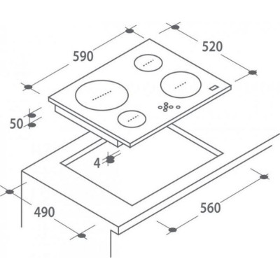 Варильна поверхня електрична Candy CH64CCW Варильна поверхня електрична Candy CH64CCW