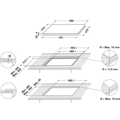 Варильна поверхня електрична Whirlpool WB S2560 NE