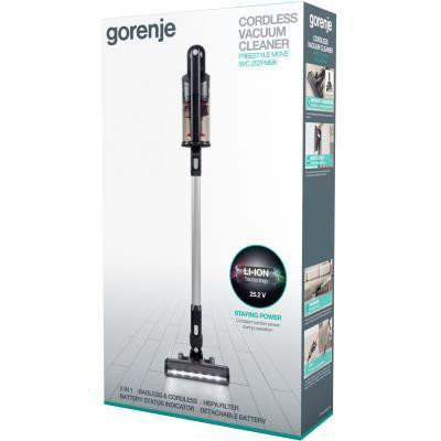Вертикальний+ручний пилосос (2в1) Gorenje SVC252FMBK