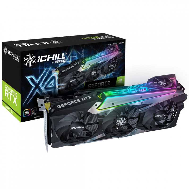 Відеокарта INNO3D GEFORCE RTX 3070 TI ICHILL X4 (C307T4-086XX-1820VA35) LHR