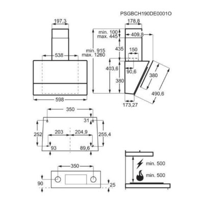 Похила витяжка Electrolux LFV616K