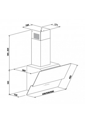 Витяжка похила Eleyus Element 1000 60 WH