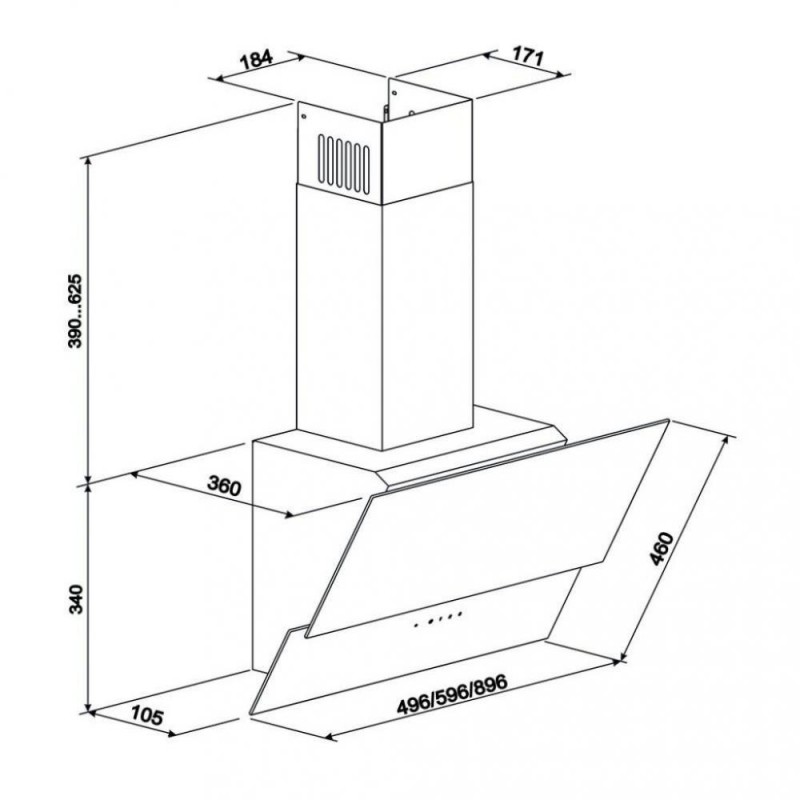 Витяжка похила Eleyus Element 1000 60 WH