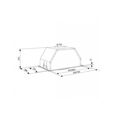 Витяжка, що вбудовується Eleyus Modul 1200 LED SMD 52 IS
