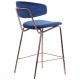 Барний стілець Art Metal Furniture Alphabet C gold/royal blue (545707)