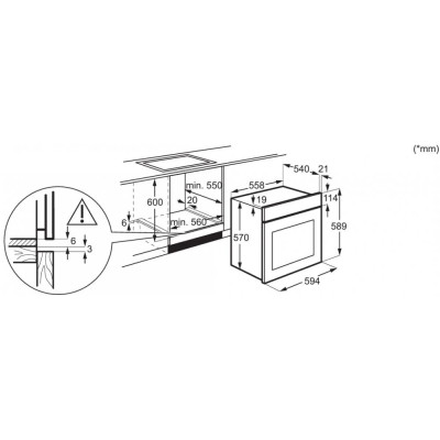 Духовка електрична Electrolux EOD5H70BX