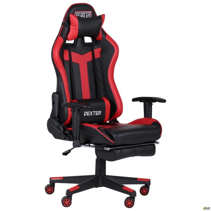 Комп'ютерне крісло для геймера Art Metal Furniture VR Racer Dexter Grindor чорний/червоний (546481)
