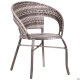 Комплект садових меблів Art Metal Furniture Крісло Catalina ротанг сірий (521808)