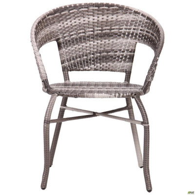Комплект садових меблів Art Metal Furniture Крісло Catalina ротанг сірий (521808)