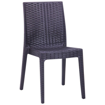 Крісло, стілець садовий Art Metal Furniture Selen пластик під ротанг еспресо (515343)