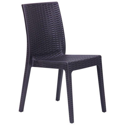 Крісло, стілець садовий Art Metal Furniture Selen пластик під ротанг еспресо (515343)