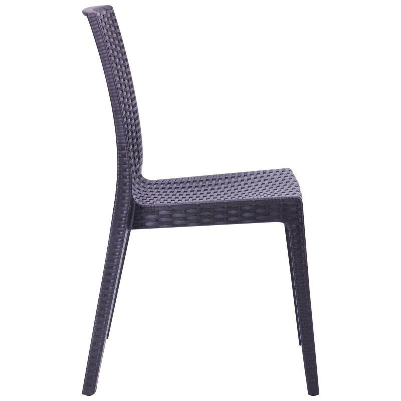 Крісло, стілець садовий Art Metal Furniture Selen пластик під ротанг еспресо (515343)
