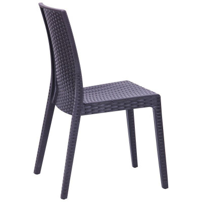 Крісло, стілець садовий Art Metal Furniture Selen пластик під ротанг еспресо (515343)