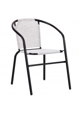 Крісло, стілець садовий Art Metal Furniture Taco чорний, меланж сірий (521800)