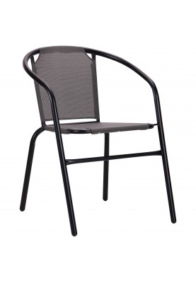 Крісло, стілець садовий Art Metal Furniture Taco чорний, темно-сірий (521801)