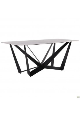 Нерозкладний стіл Art Metal Furniture William black / ceramics Carrara bianco (547060)
