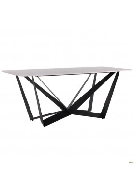 Нерозкладний стіл Art Metal Furniture William black / ceramics Carrara bianco (547060)