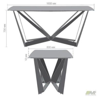 Нерозкладний стіл Art Metal Furniture William black / ceramics Emperadoro (547059)