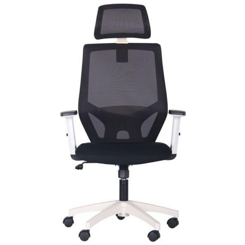 Офісне крісло для персоналу Art Metal Furniture Lead White HR сидіння Нест-01 чорна/спинка Сітка HY-100 чорна (297927)