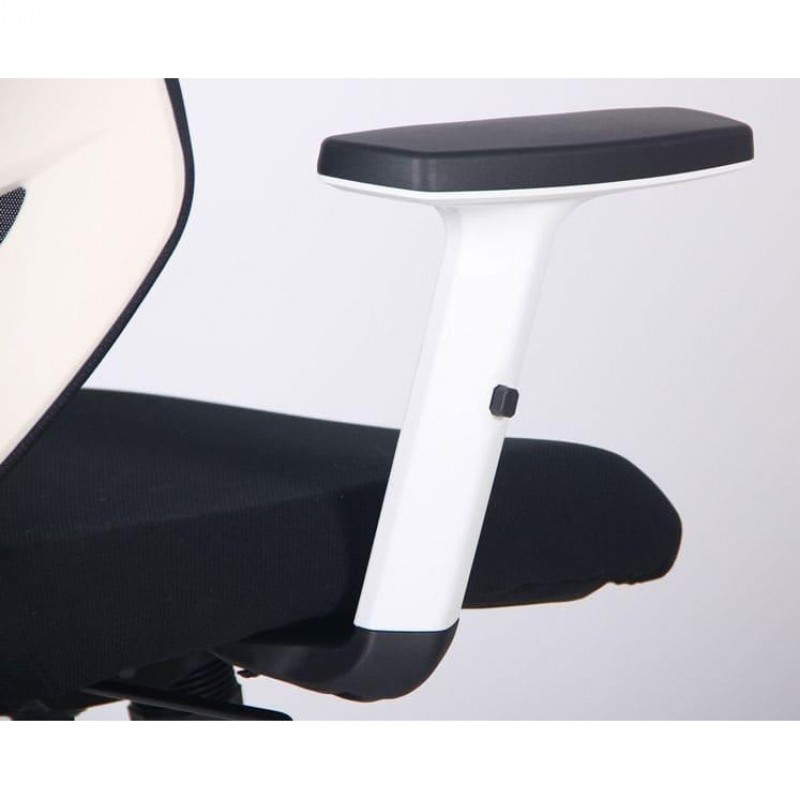 Офісне крісло для персоналу Art Metal Furniture Lead White HR сидіння Нест-01 чорна/спинка Сітка HY-100 чорна (297927)