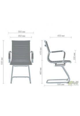 Офісне крісло для персоналу Art Metal Furniture Slim CF XH-632C чорний (513265)