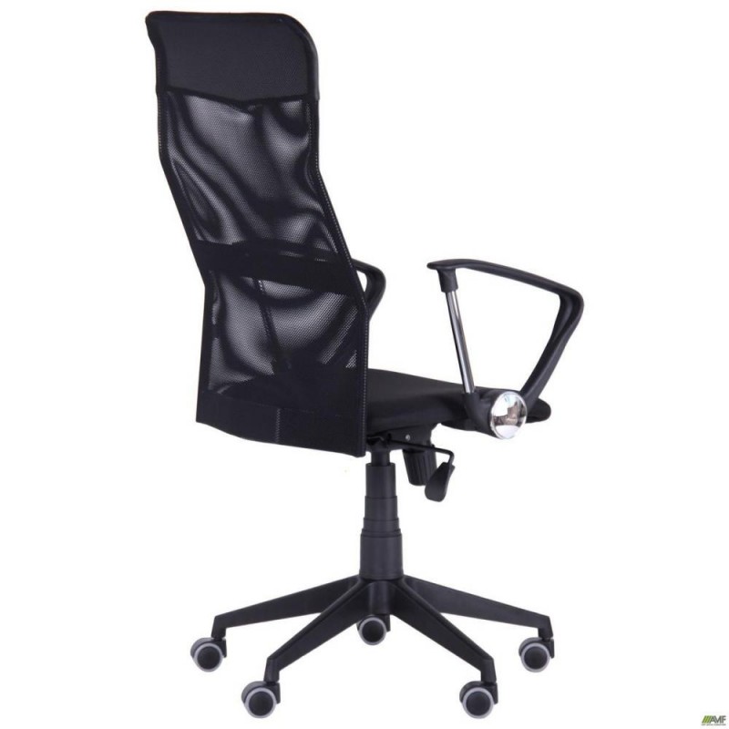 Офісне крісло для персоналу Art Metal Furniture Ultra сидіння А-1/спинка Сітка чорна, вставка Скаден чорний (210037)
