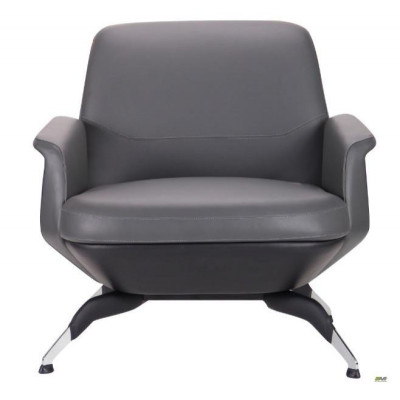 Офісне крісло для відвідувачів Art Metal Furniture Absolute grey/black (544596)