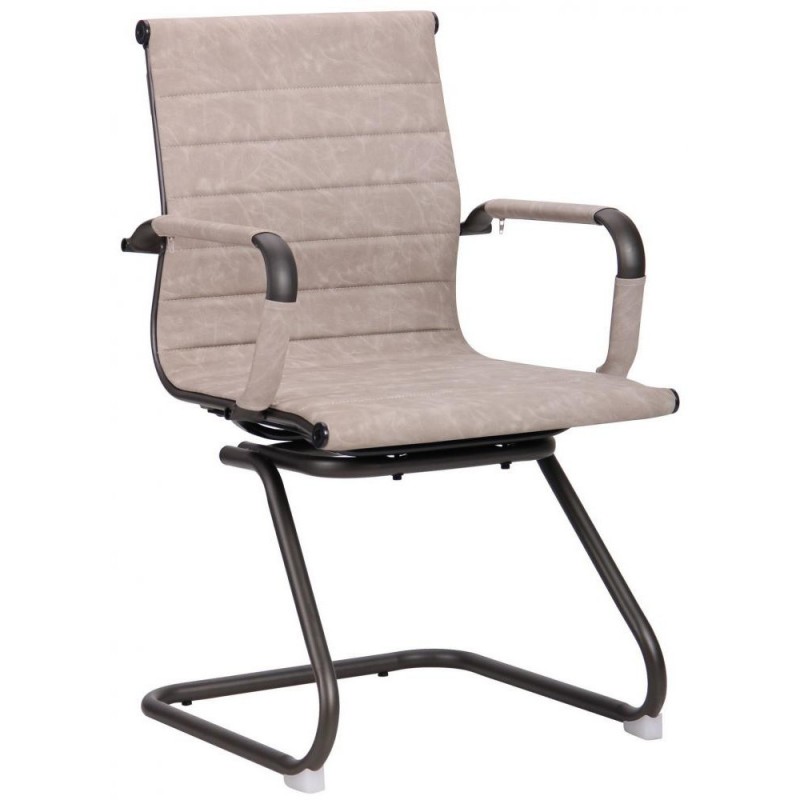 Офісне крісло для відвідувачів Art Metal Furniture Slim Gun CF wax light grey (521981)