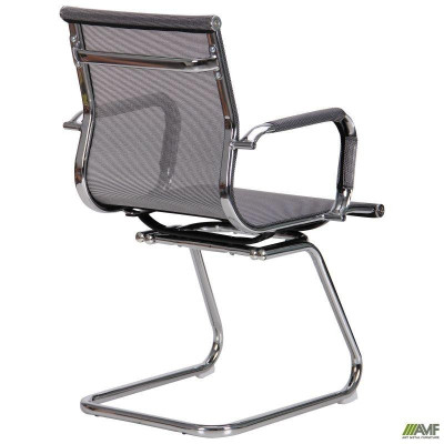 Офісне крісло для відвідувачів Art Metal Furniture Slim Net CF XH-633C сірий (521221)