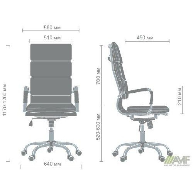 Крісло для керівника Art Metal Furniture Slim FX HB XH-630A білий (512073)