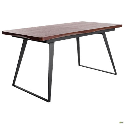 Розкладний стіл Art Metal Furniture Rochester чорний/шпон горіх антик (545852)