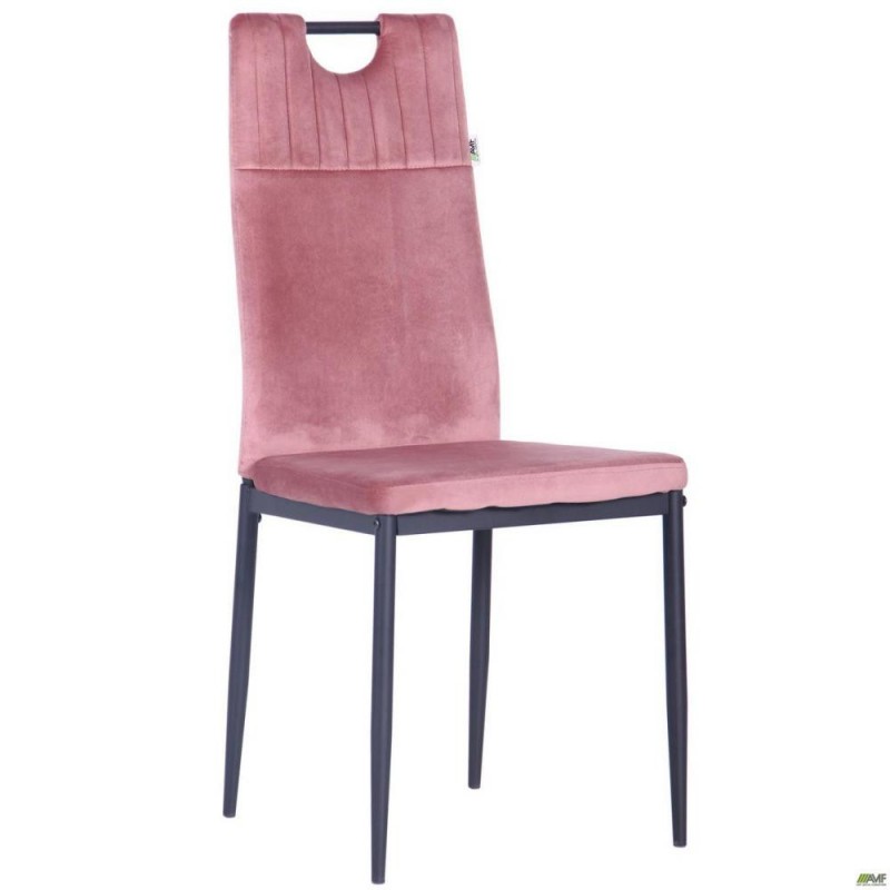 Стілець Art Metal Furniture Alabama чорний/велюр рожевий антик (546791)