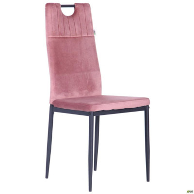 Стілець Art Metal Furniture Alabama чорний/велюр рожевий антик (546791)