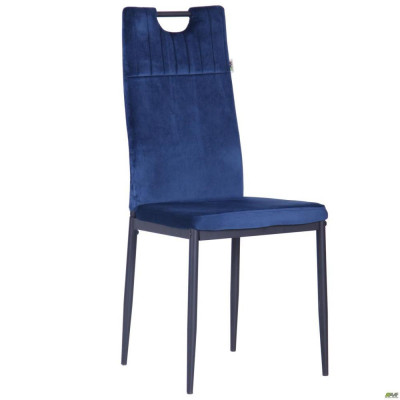 Стілець Art Metal Furniture Alabama чорний/велюр темно-синій (546793)
