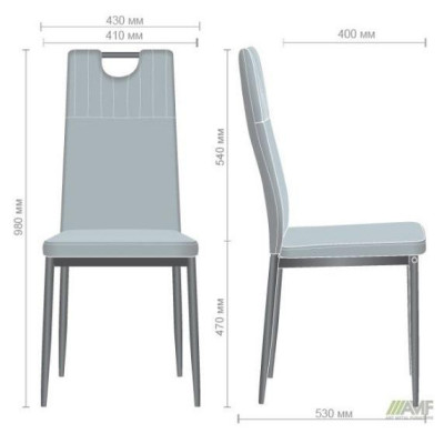 Стілець Art Metal Furniture Alabama чорний/велюр темно-синій (546793)
