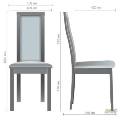 Стілець Art Metal Furniture Бертон горіх темний/графіт (546277)